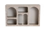 Hanah Home Consola Liva 120 - Mueble de Entrada o Salón con Puertas, 120x74x37 cm, color Mármol Travertino y Arenisca
